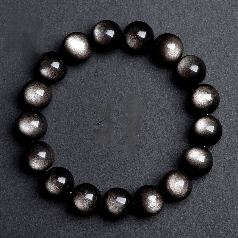 Fashion Personality Natural Eyes Obsidian Bracelet – Gold & Silver Radiance