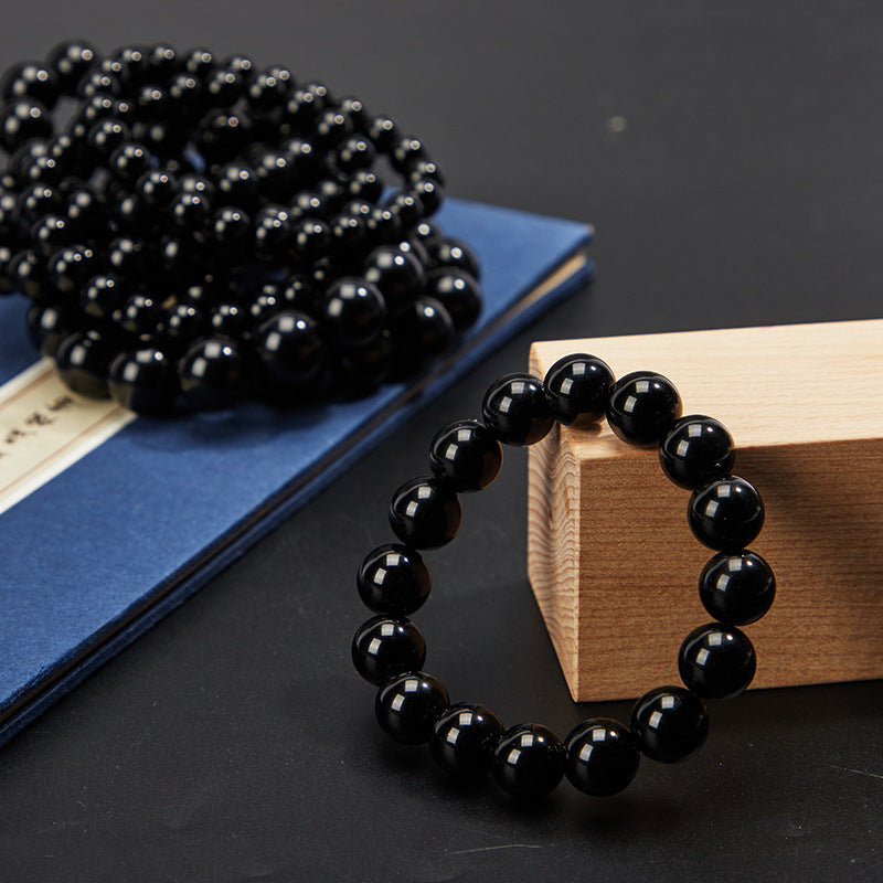 Classical Obsidian Beaded Bracelet – Timeless Protection & Simplicity