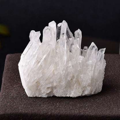 Natural White Crystal Point Cluster – Home Décor & Crystal Purifier ✨