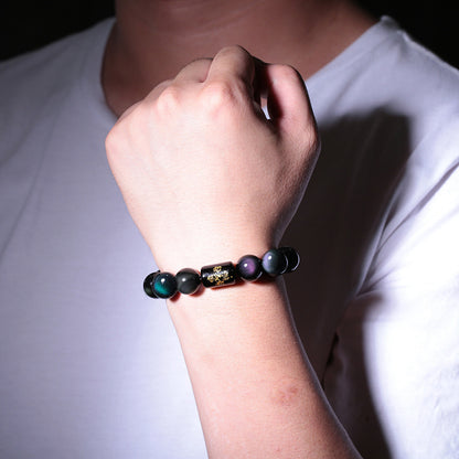 Rainbow Eye Obsidian Bracelet