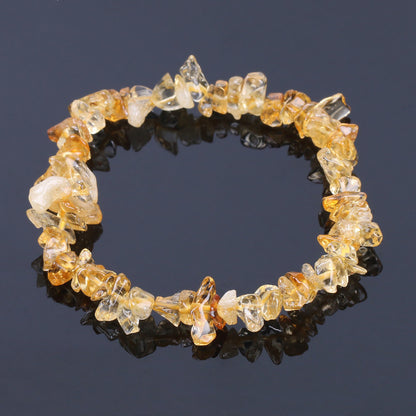 Natural Citrine Irregular Crushed Stone Bracelet – Sunshine Energy & Prosperity