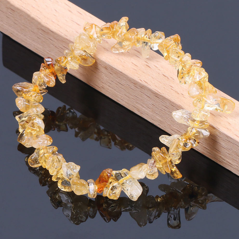 Natural Citrine Irregular Crushed Stone Bracelet – Sunshine Energy & Prosperity