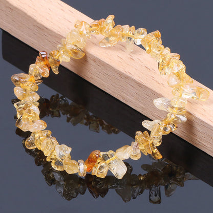 Natural Citrine Irregular Crushed Stone Bracelet – Sunshine Energy & Prosperity