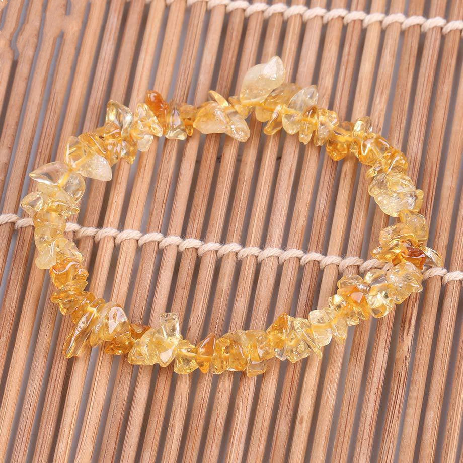 Natural Citrine Irregular Crushed Stone Bracelet – Sunshine Energy & Prosperity