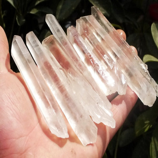 Madagascar Natural White Crystal Hexagonal Prism Rough Stone