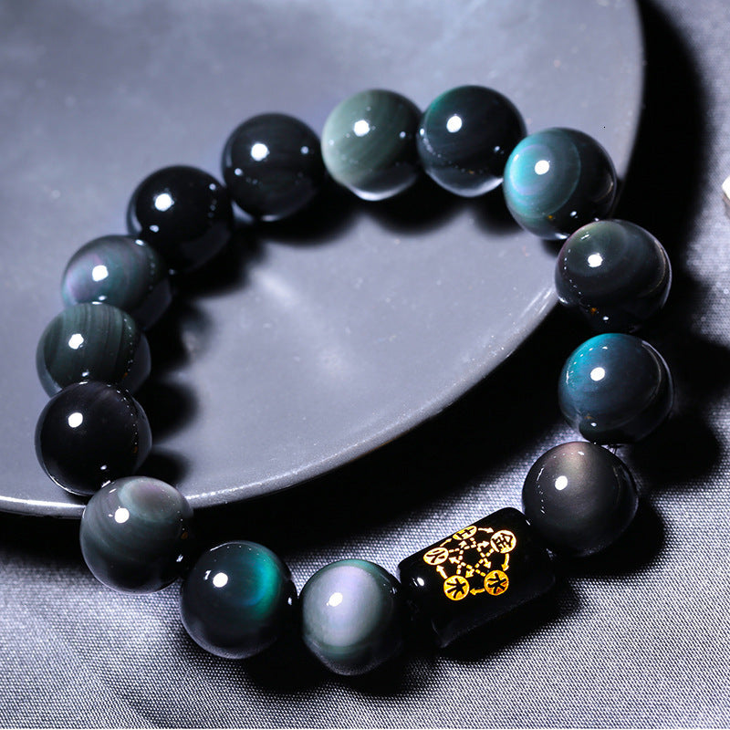 Rainbow Eye Obsidian Bracelet
