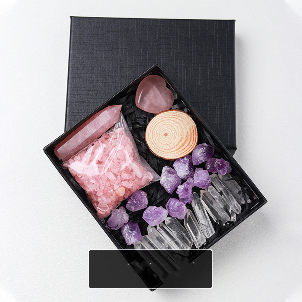 Premium Love Pink Crystal Healing Gift Set