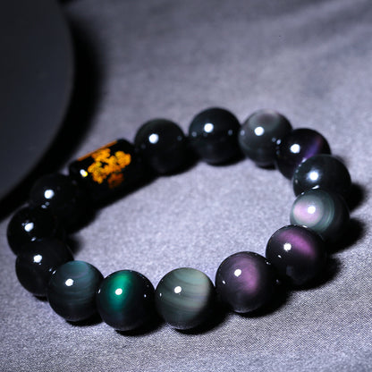 Rainbow Eye Obsidian Bracelet