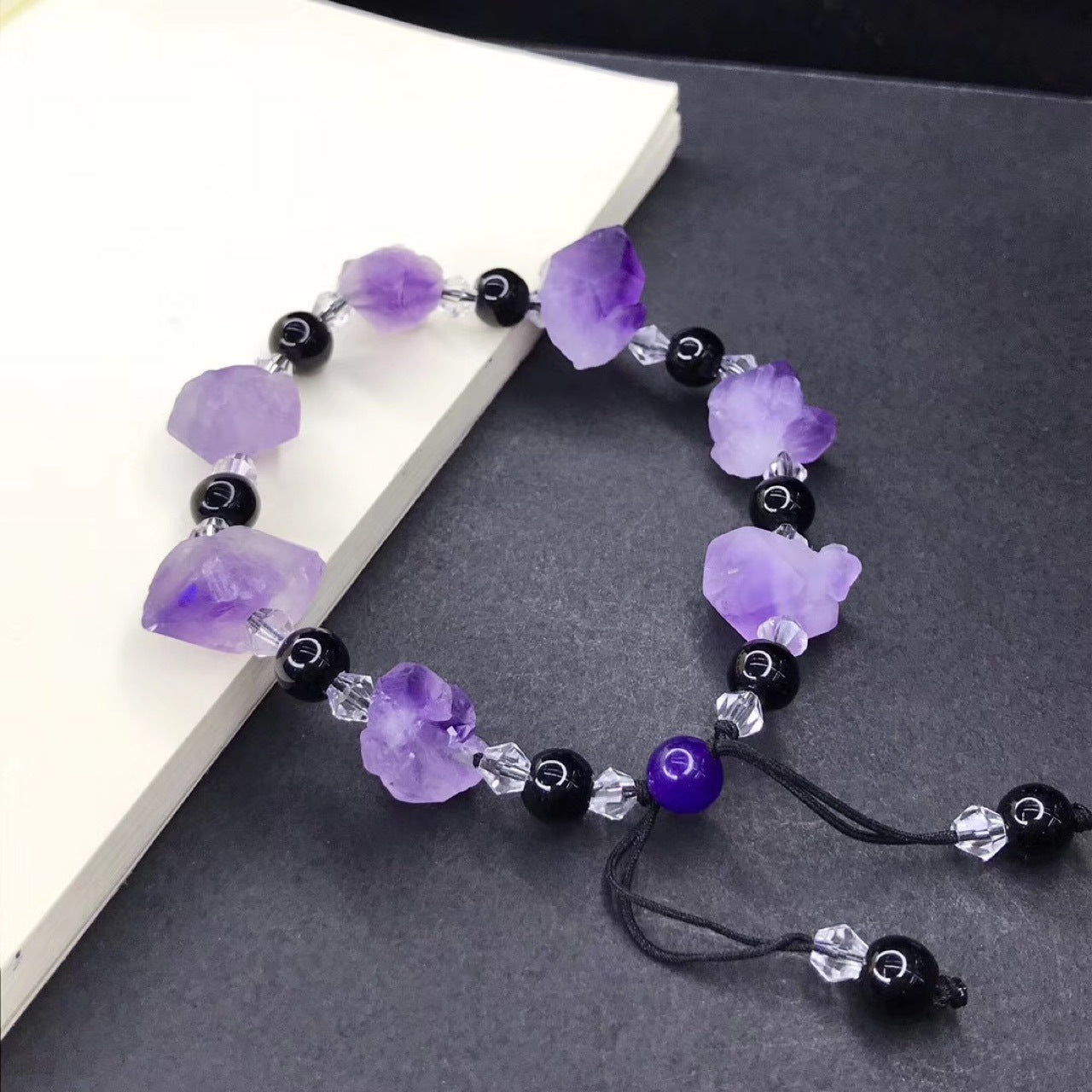 Raw Purple Amethyst Bracelet