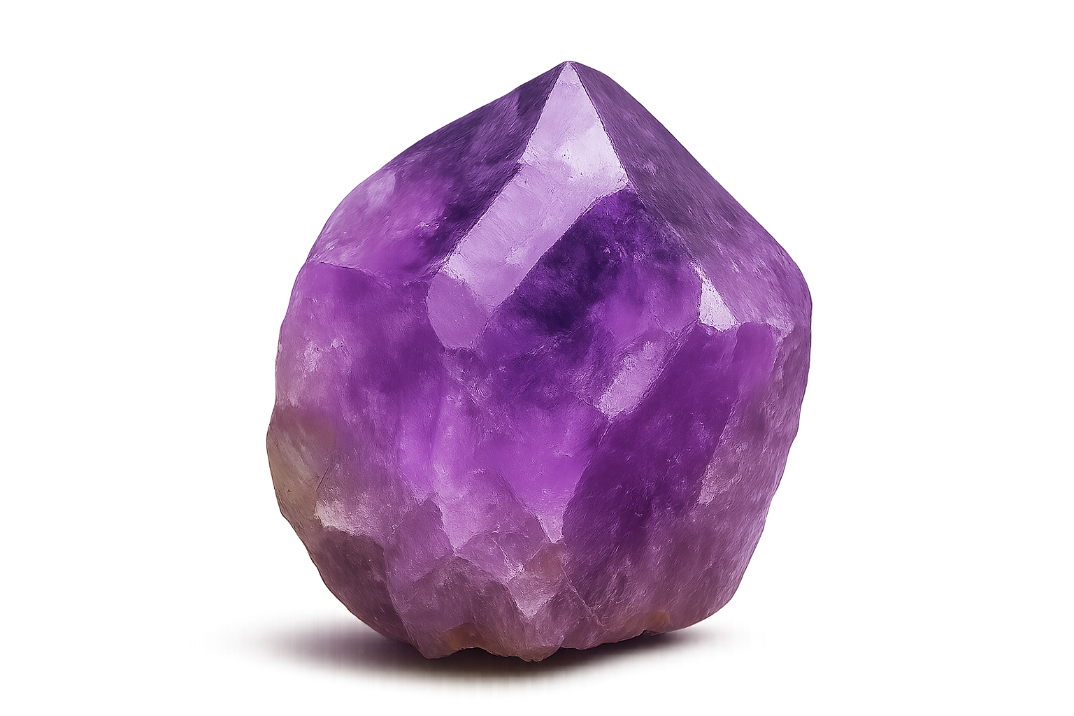 a raw Amethyst with transparent background