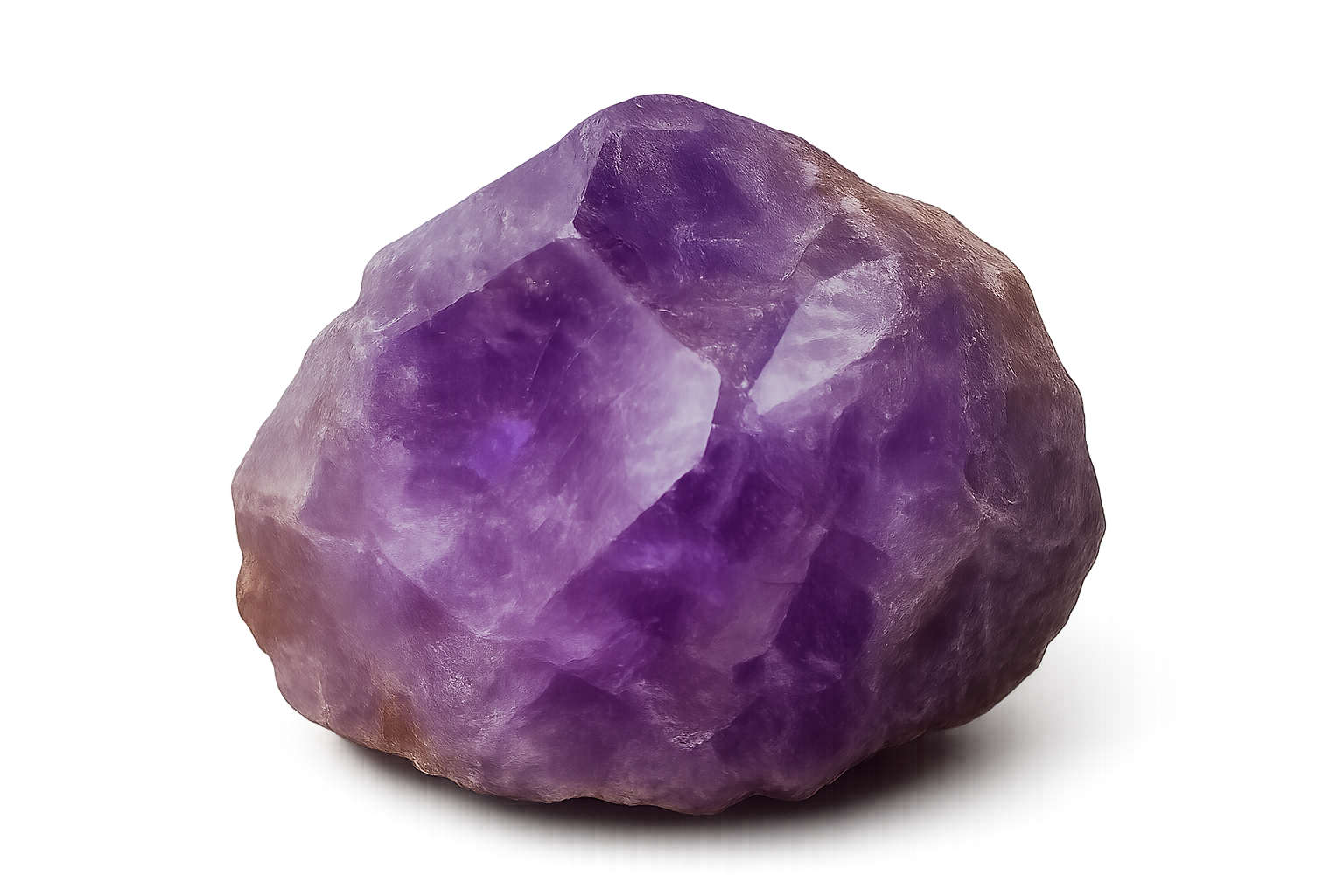 a raw Amethyst with transparent background