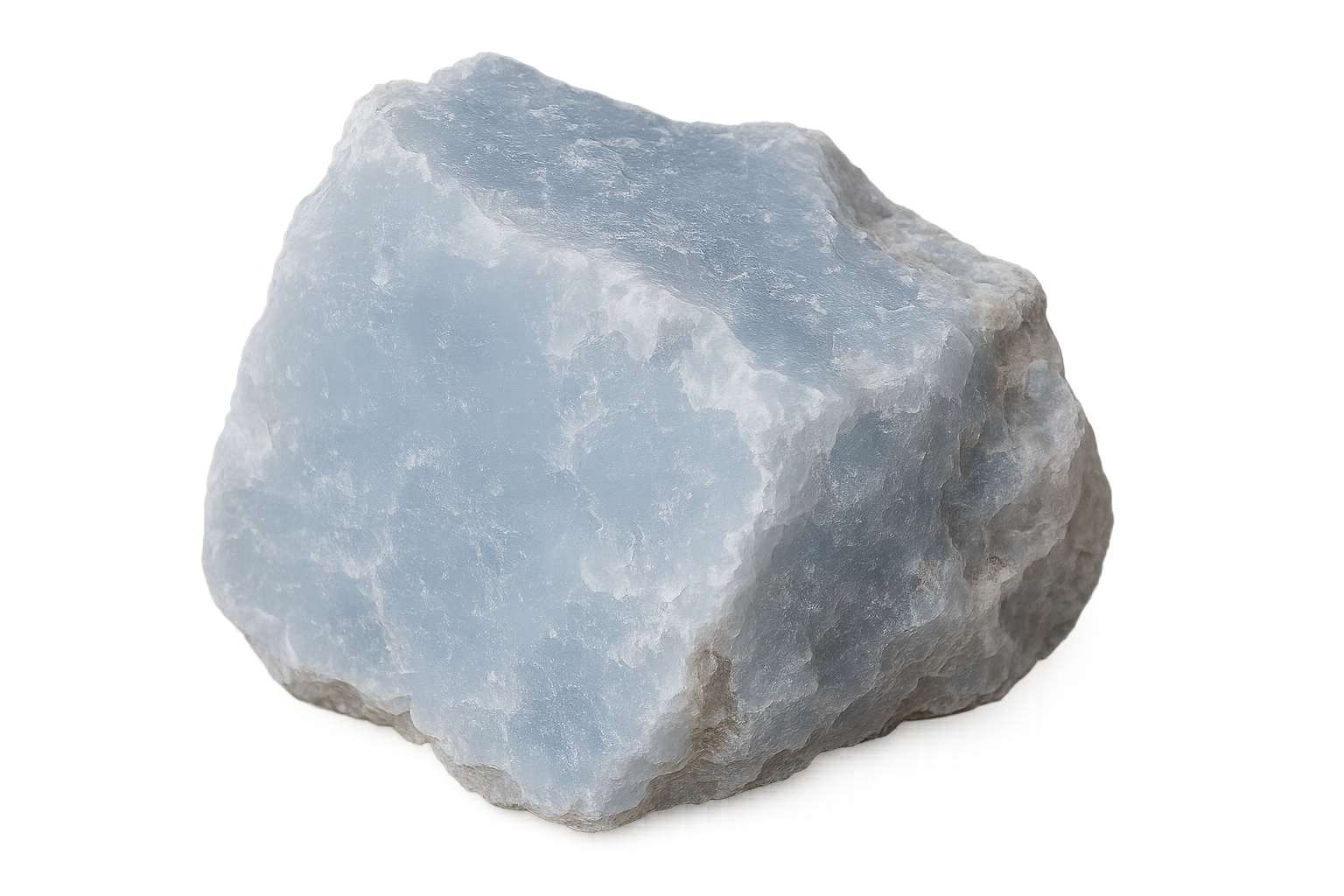 a raw Angelite with transparent background