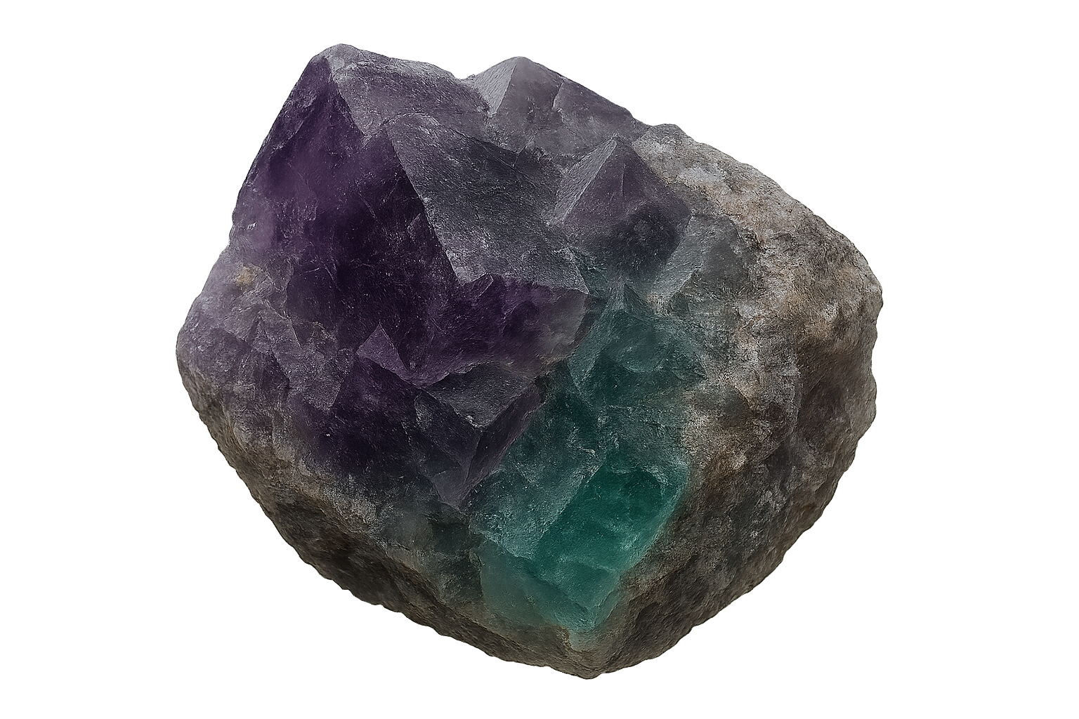 a raw Fluorite with transparent background
