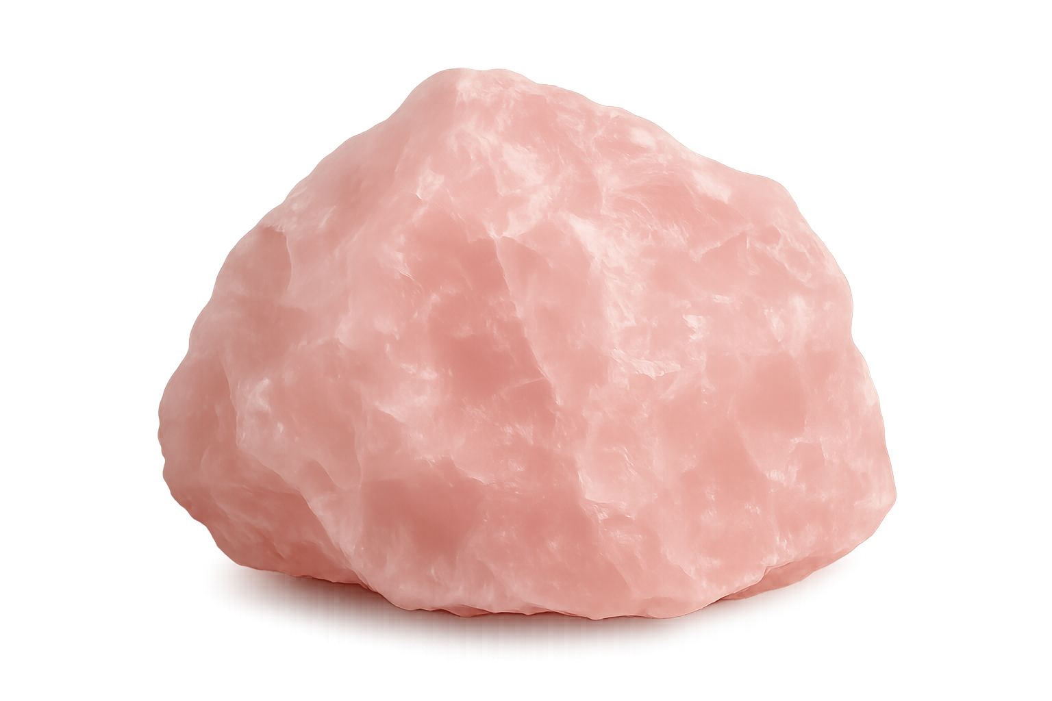 a raw Rose Quartz with transparent background