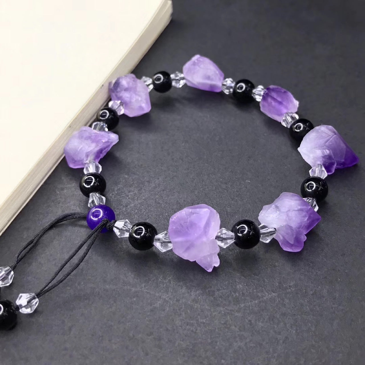 Raw Purple Amethyst Bracelet