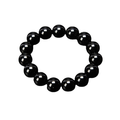 Classical Obsidian Beaded Bracelet – Timeless Protection & Simplicity