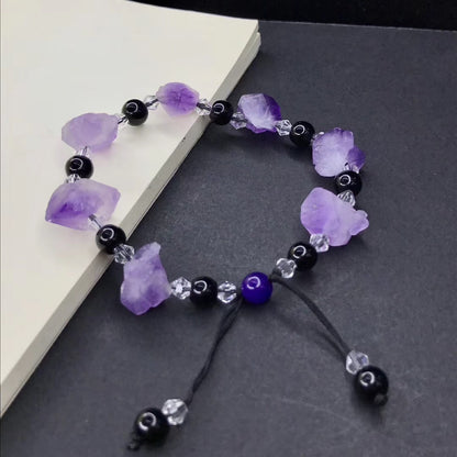 Raw Purple Amethyst Bracelet