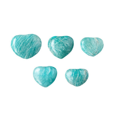 Natural Amazonite Crystal Heart – Hand‑Polished Healing Stone