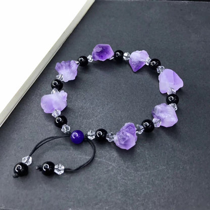Raw Purple Amethyst Bracelet