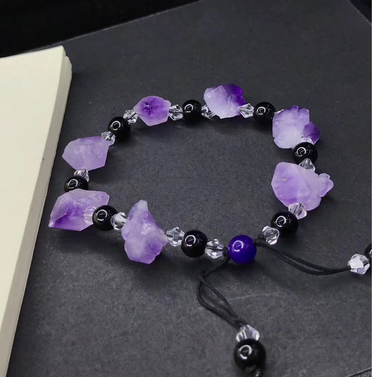Raw Purple Amethyst Bracelet