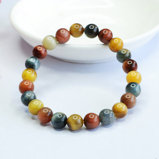 Dream Colorful Tiger Eye Bracelet – Strength, Balance & Radiant Energy