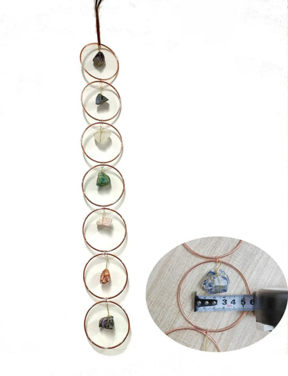 7 Chakra Copper Natural Gemstone Crystal Dream Sun Catcher